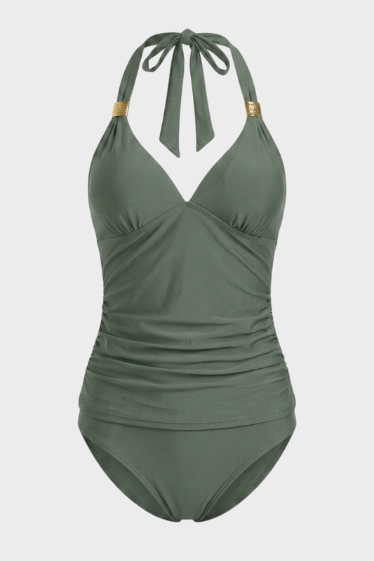 Damen Neckholder Badeanzug | Bauchformend