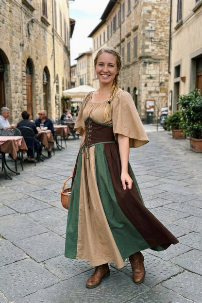 Damen Dirndlkleid | Frontschnürung & Ausgestellter Rock