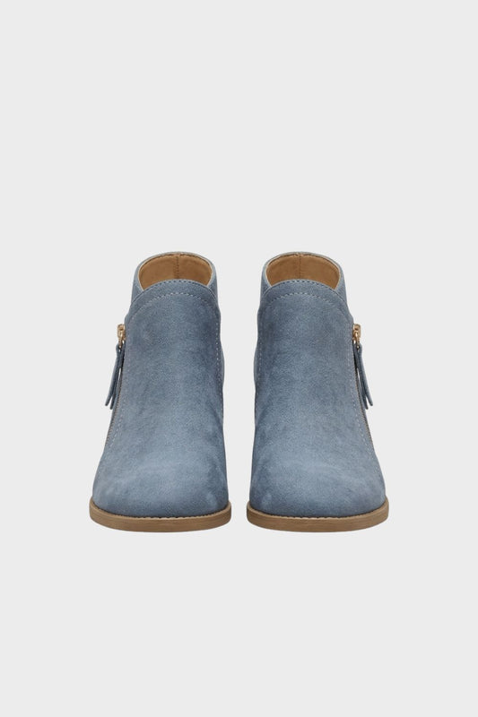 Damen Wildleder Stiefeletten | Blockabsatz