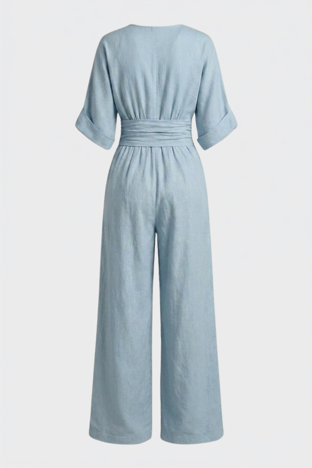 Damen Weites Jumpsuit | Wickel V-Ausschnitt