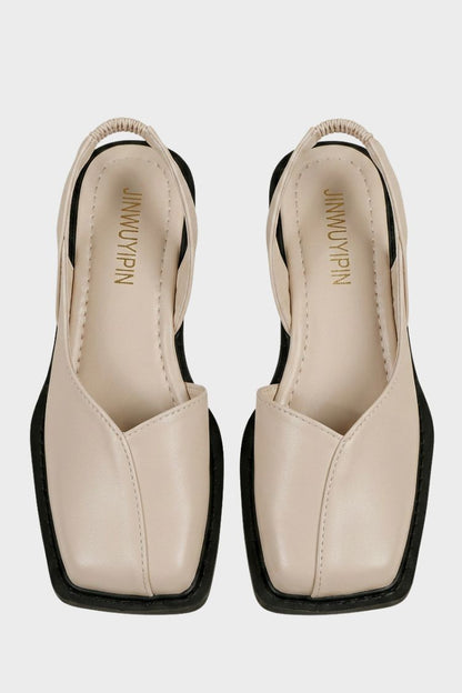 Damen Slingback Ballerinas | Eckige Zehenpartie