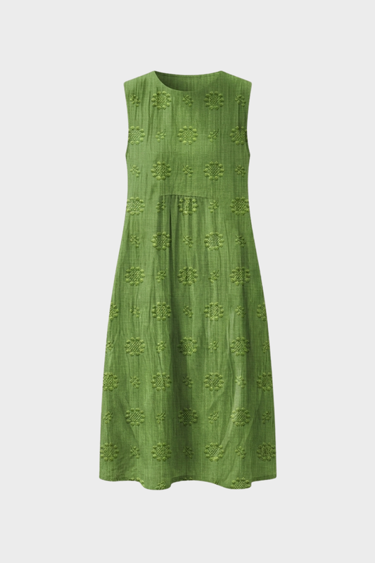 Damen Struktur Midikleid | Ärmellos