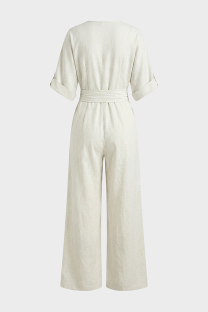Damen Wickel-Jumpsuit | Wide-Leg