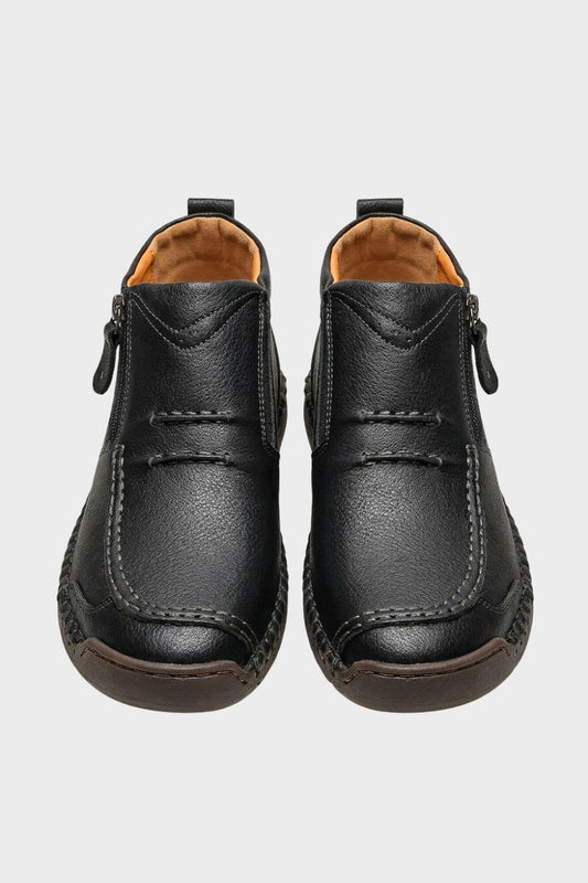 Herren Freizeit-Sneaker | Seitenzipper & Schnürdesign