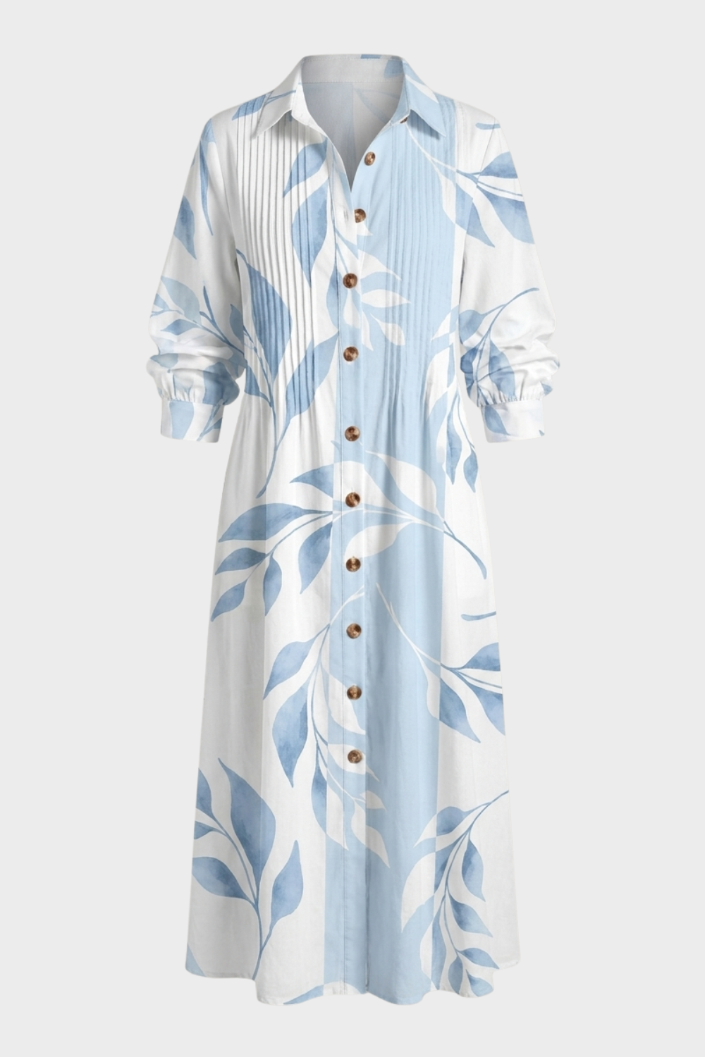 Damen Boho Hemdblusenkleid | Maxi