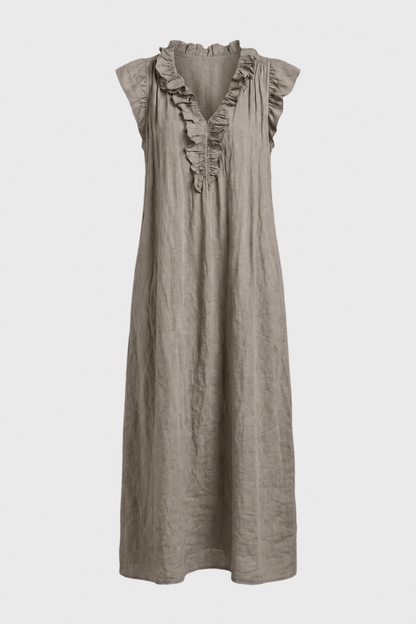 Damen Rüschen Sommerkleid | Midi