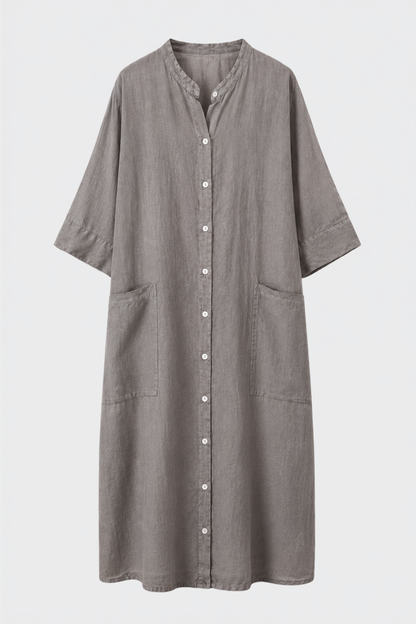 Damen Hemdblusenkleid | Knopfleiste