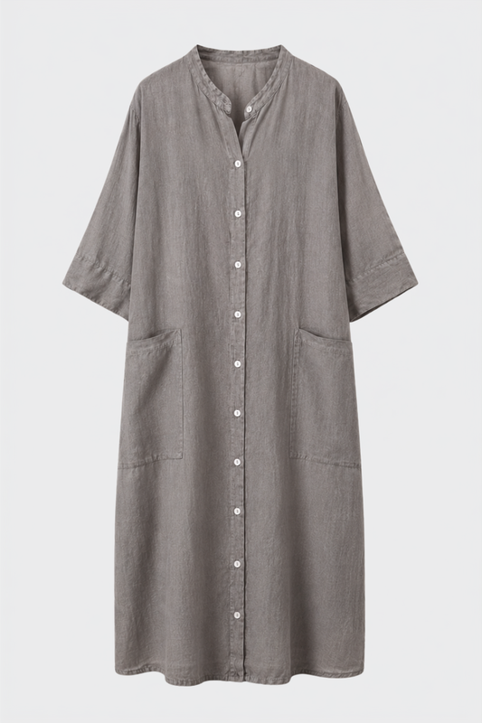 Damen Hemdblusenkleid | Knopfleiste