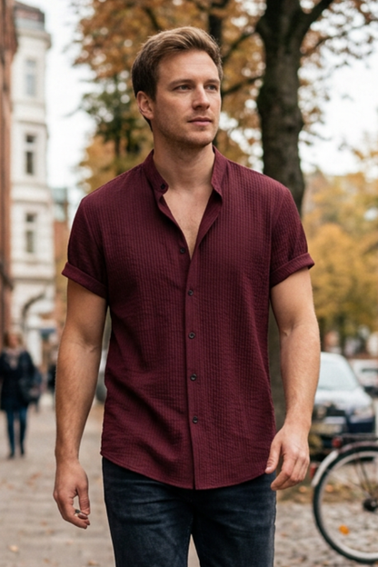 Herren Italo-Hemd | Stand-Collar