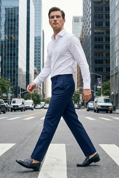 Anzughose Herren Stoffhose Slim Fit