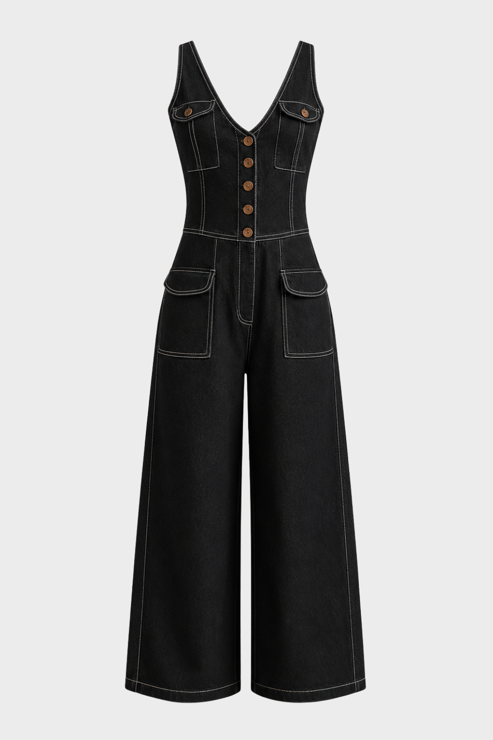 Damen Denim Overall | Weites Bein