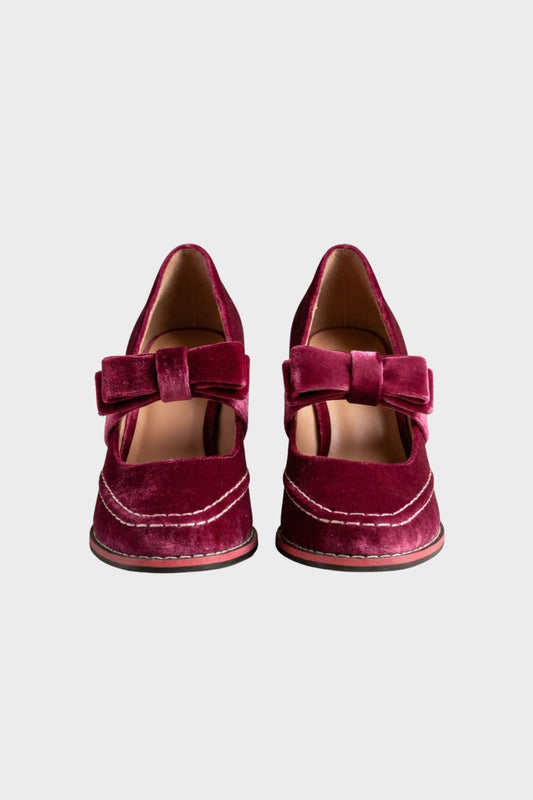 Damen Mary Jane Pumps | Samt
