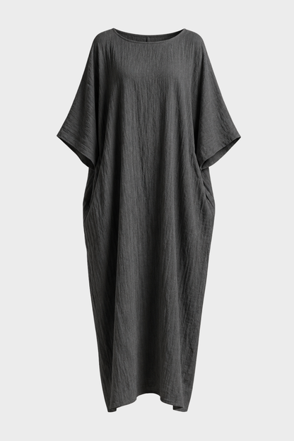 Damen Leinen Kaftankleid | Maxi