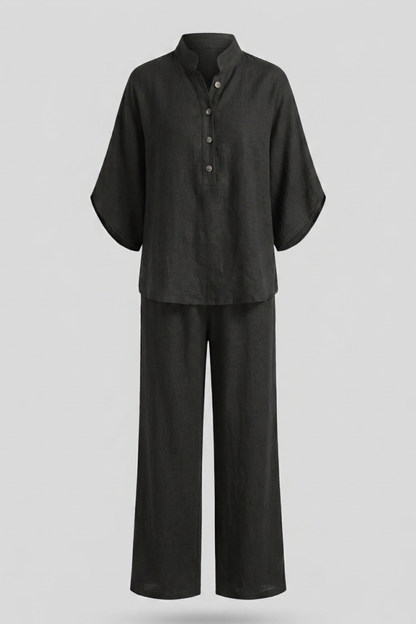 Damen Leinenset | Oberteil & Hose