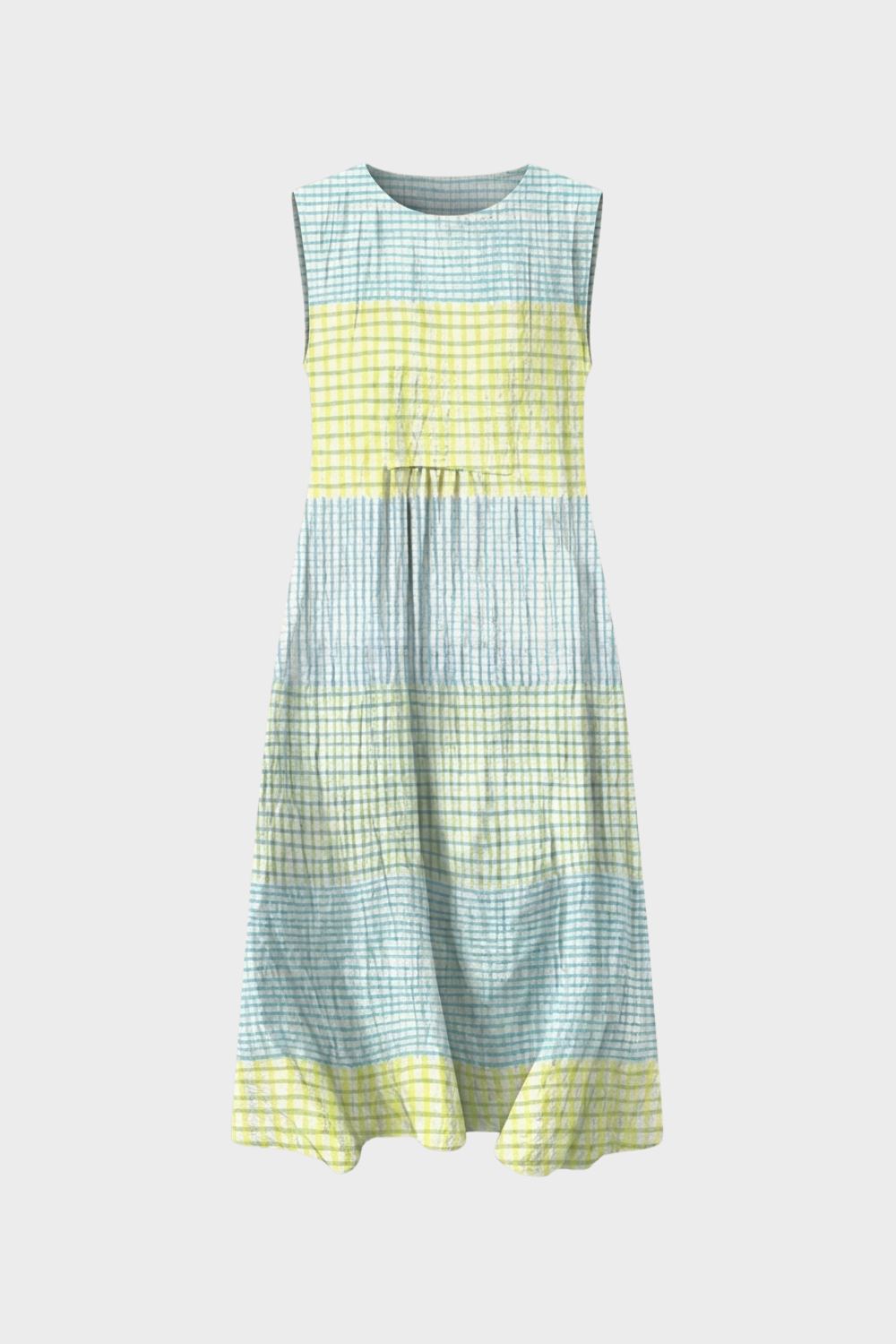 Damen Streifen Midikleid | Ärmellos