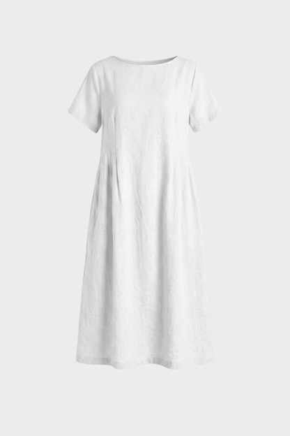 Damen Leinen Kaftankleid | Maxi