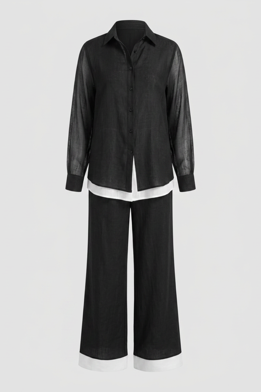 Damen Zweiteiliges Set | Weites Bein