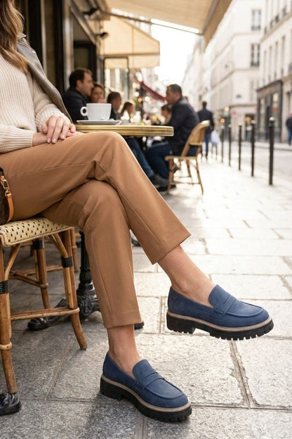 Damen Loafer mit Profilsohle