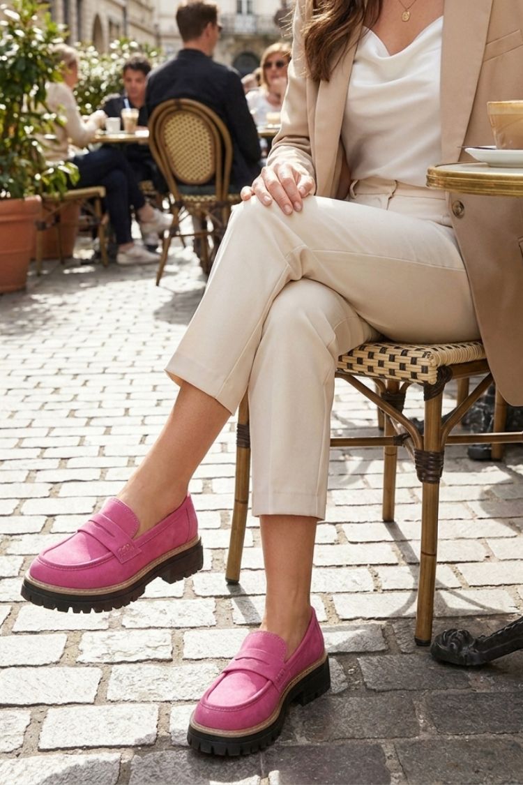 Damen Loafer mit Profilsohle