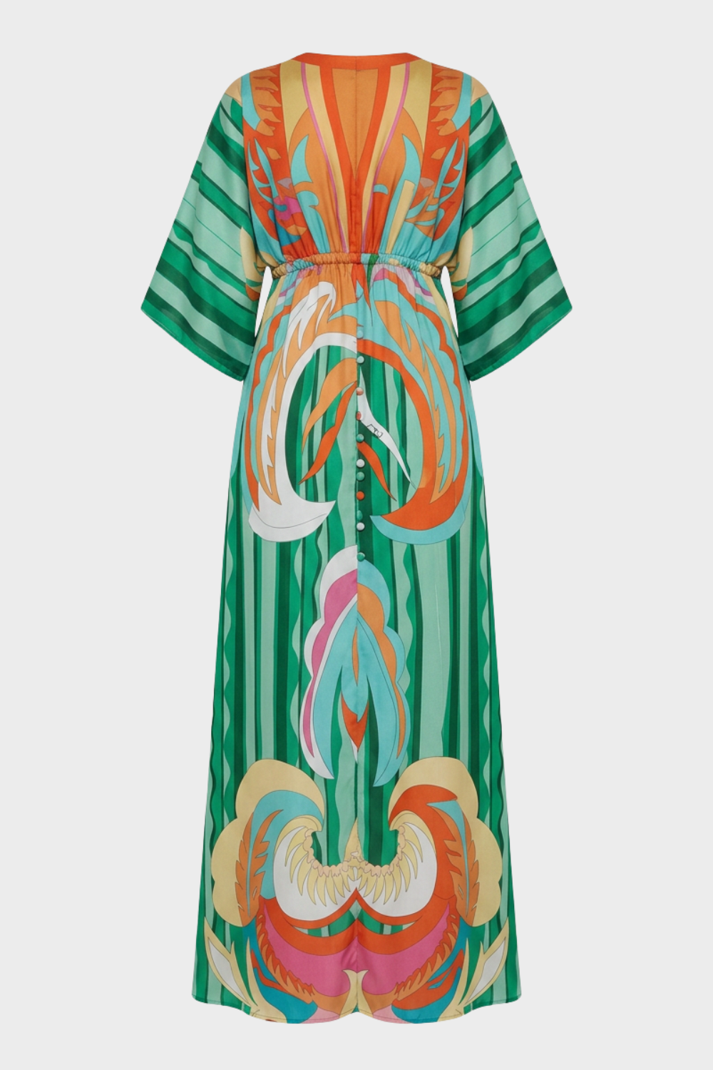 Damen Boho Maxikleid | Kimonoärmel