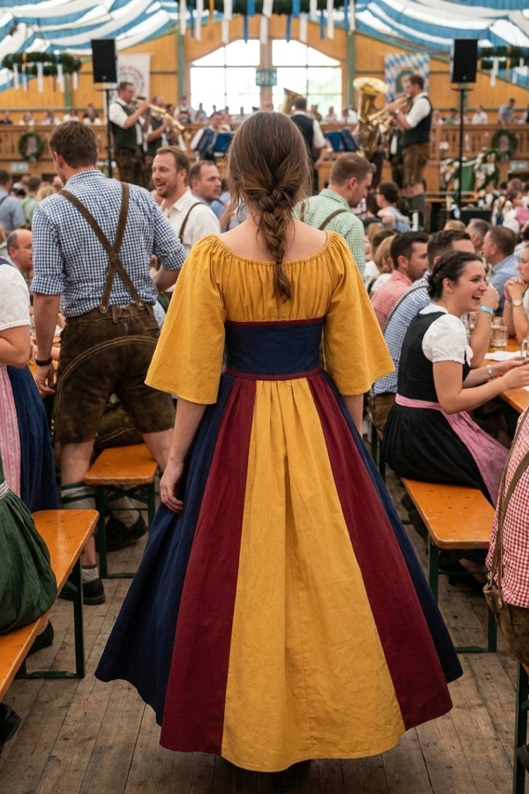 Damen Dirndlkleid | Frontschnürung & Ausgestellter Rock
