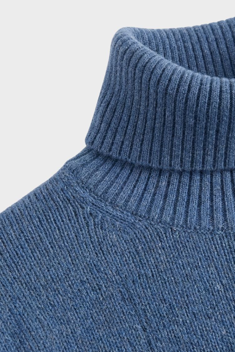 Damen Langer Rollkragenpullover | Asymmetrischer Saum