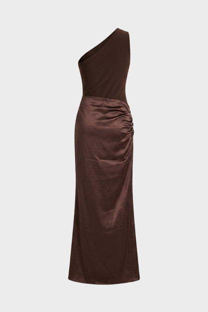 Damen Satin Maxikleid | Hochzeit