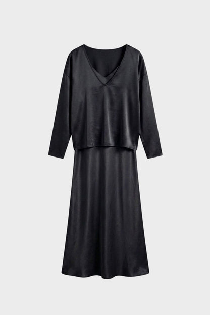 Damen Satin Midikleid | Twin-Set