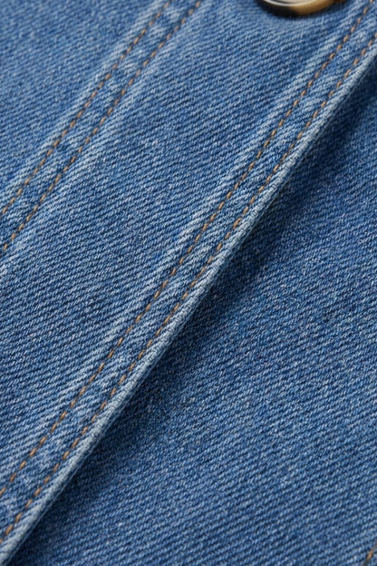 Damen Jeanskleid Midi | Knopfleiste