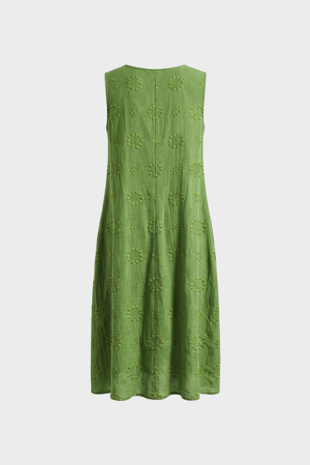 Damen Struktur Midikleid | Ärmellos
