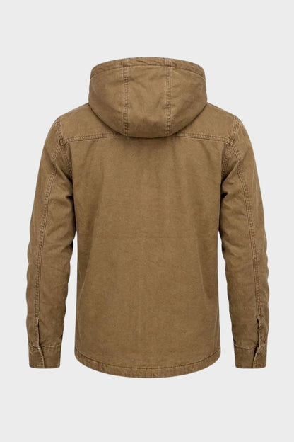Herren Freizeitjacke mit Kapuze | Kontrastfutter & Reißverschluss