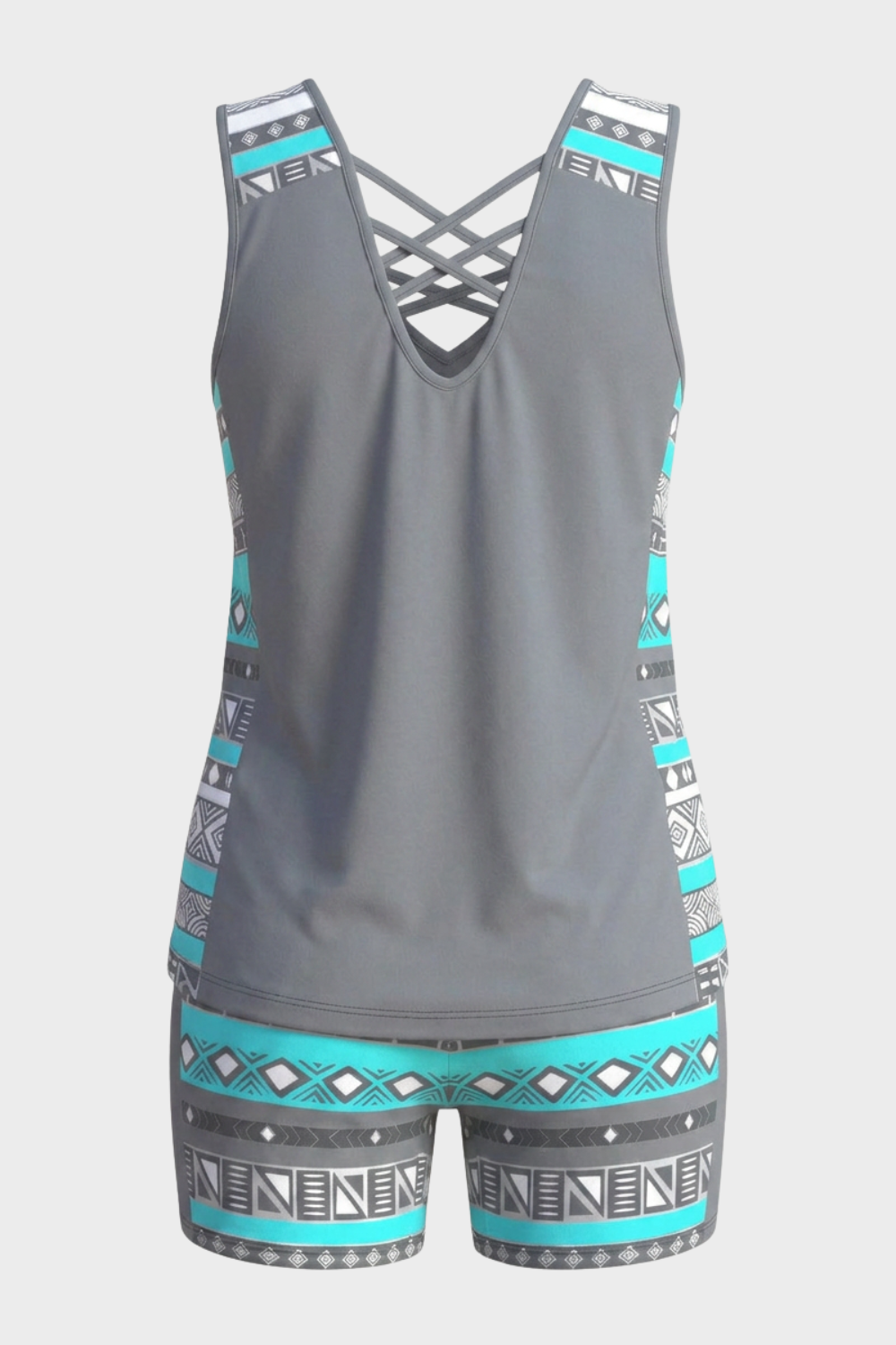 Damen Tankini Set | Gemusterte Shorts
