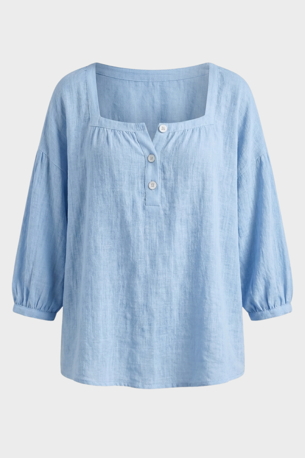 Damen Bluse Karree | Puffärmel