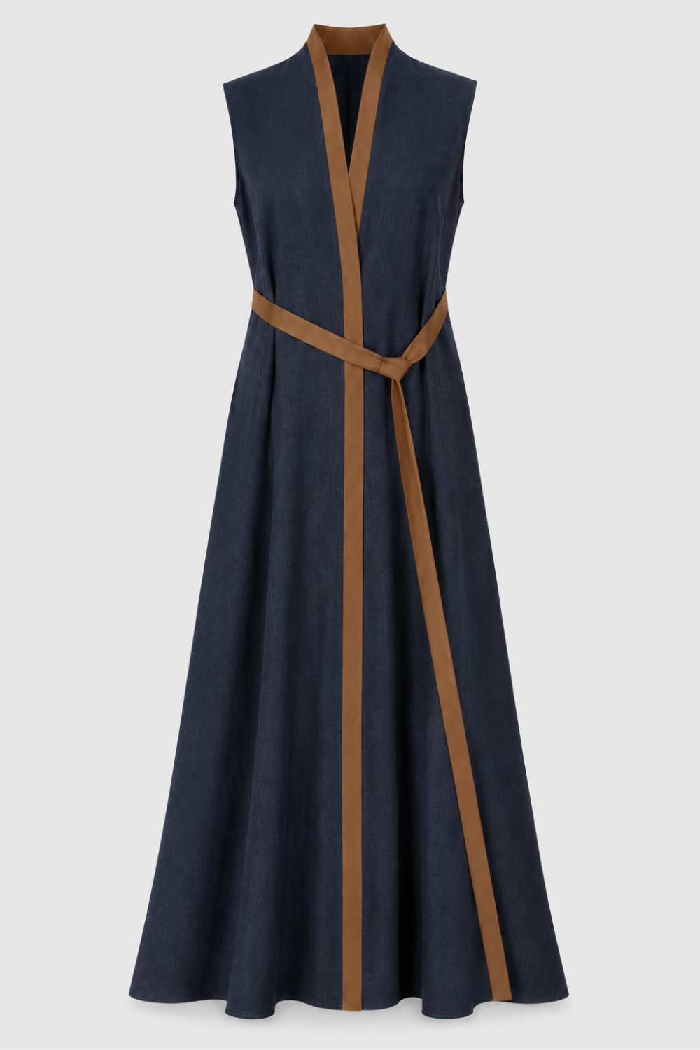 Damen Maxikleid Kontrast | Ärmellos