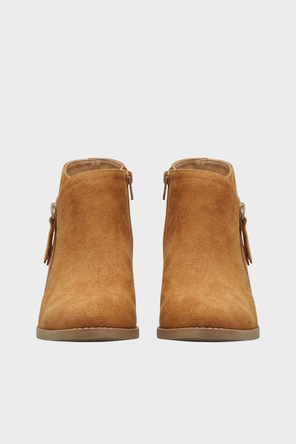 Damen Wildleder Stiefeletten | Blockabsatz