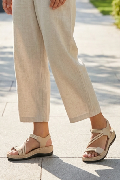 Damen Plateau Sandalen | Kreuzriemen
