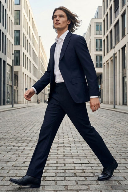 Anzughose Herren Stoffhose Slim Fit