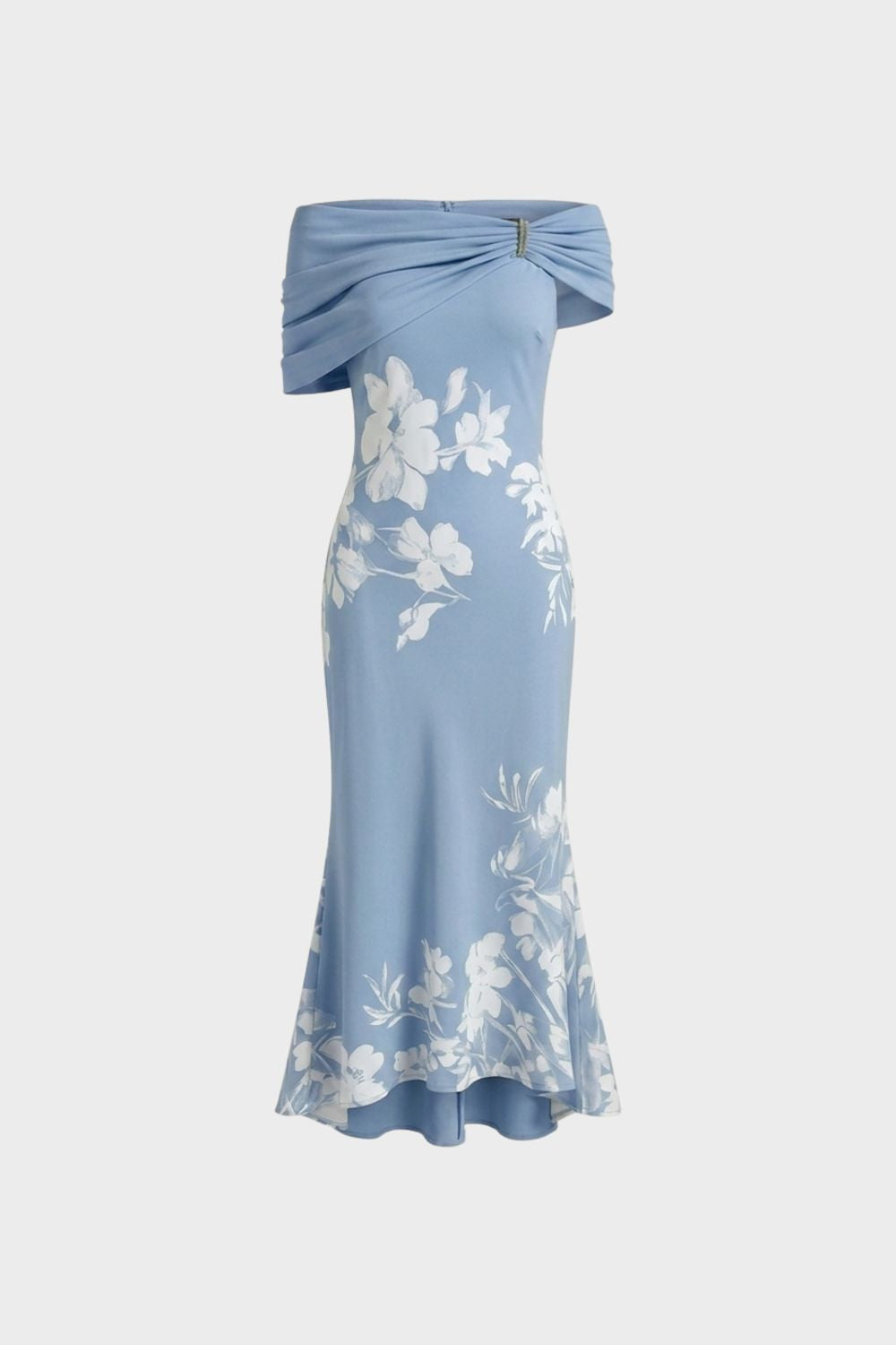 Damen Bardot Midikleid | Floral