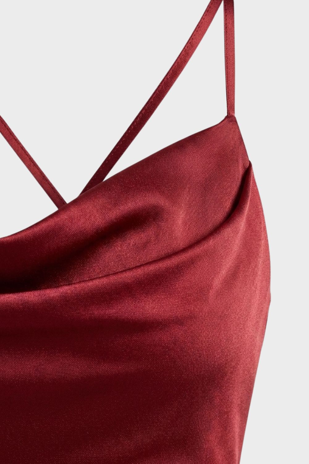 Damen Satin Abendkleid | Schlitz