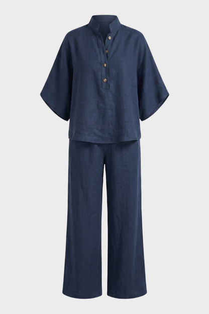Damen Leinenset | Oberteil & Hose