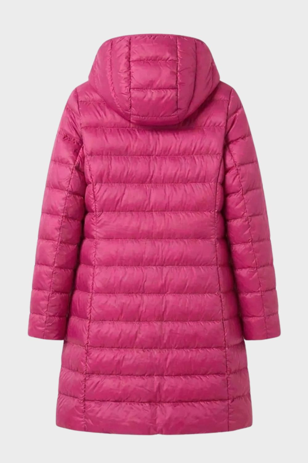 Damen Lange Steppjacke | Kapuze & Verlängerte Silhouette