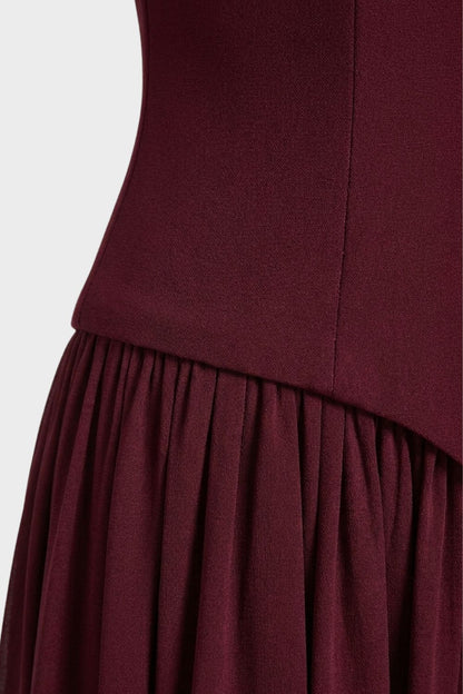Damen Trägerlos Maxikleid | Elegant