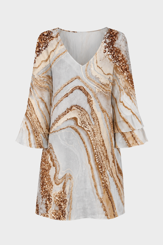 Damen Minikleid Print | Glocke