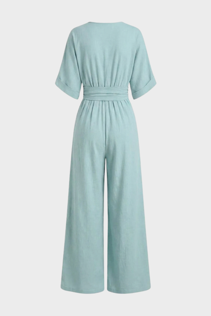 Damen Wickel Jumpsuit | Wide-Leg