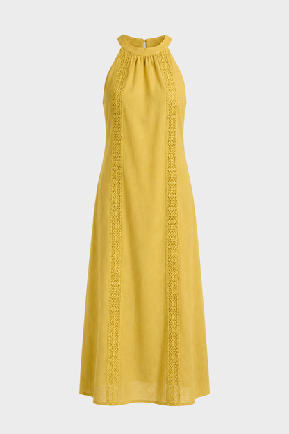 Damen Spitzen Maxikleid | Ärmellos
