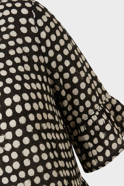 Damen Florales Midikleid | Puffärmel