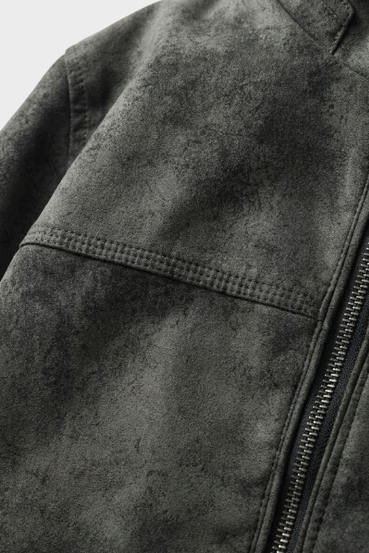 Herren Jacke mit Stehkragen und Reißverschluss