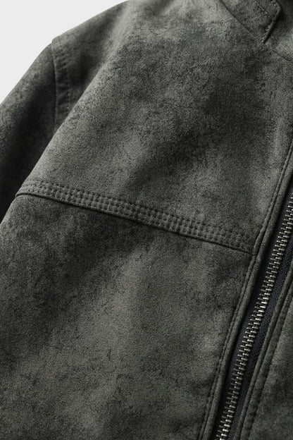Herren Jacke mit Stehkragen und Reißverschluss