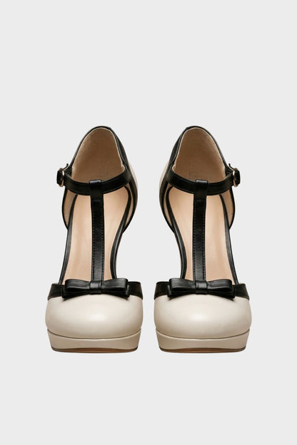 Damen Plateau Pumps | T-Steg