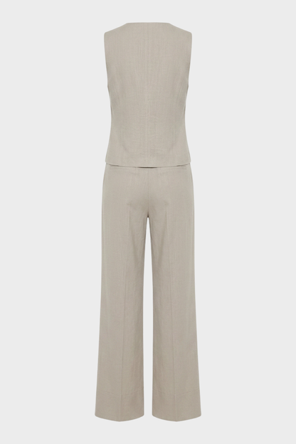 Damen Hosenanzug Set | Weste & Weite Hose